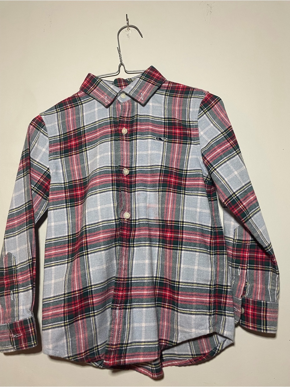 Vineyard Vines Plaid Button-Down Shirt - Light Blue & Red